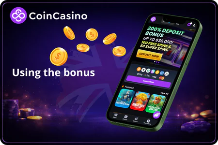 Using the bonus CoinCasino